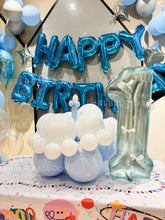 Load image into Gallery viewer, 藍白蛋糕主題佈置套裝