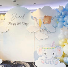 Load image into Gallery viewer, 雲上童話：夢幻熱氣球與小動物百日宴佈置套裝 (Dreamy Sky Animals Theme)