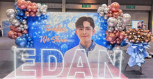 Load image into Gallery viewer, 【明星應援/演唱會】奢華金屬風氣球拱門 x 巨型LED發光字主題打卡牆佈置套裝