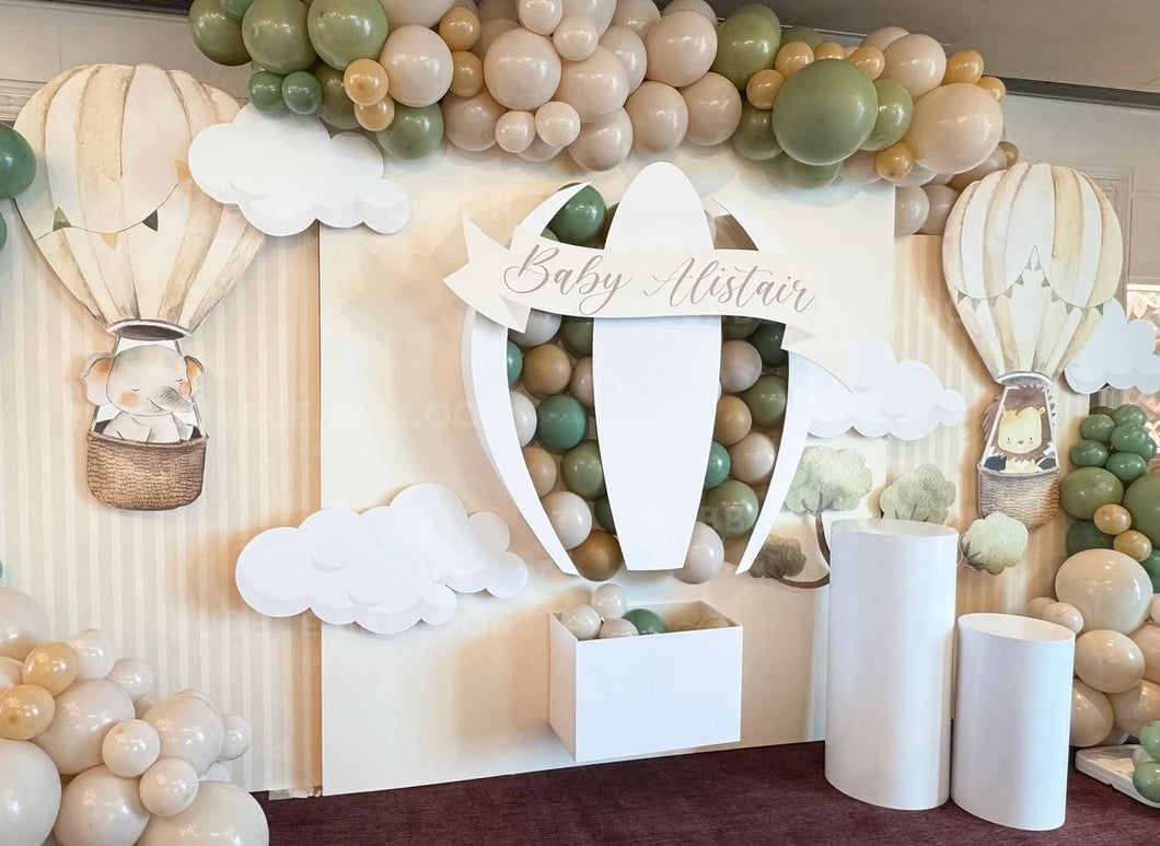 立體熱氣球森林風佈置套裝