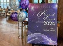 Load image into Gallery viewer, 【星海銀河主題】公司周年晚宴 Annual Dinner 氣球佈置套裝 (連幻彩閃片牆及霓虹燈)