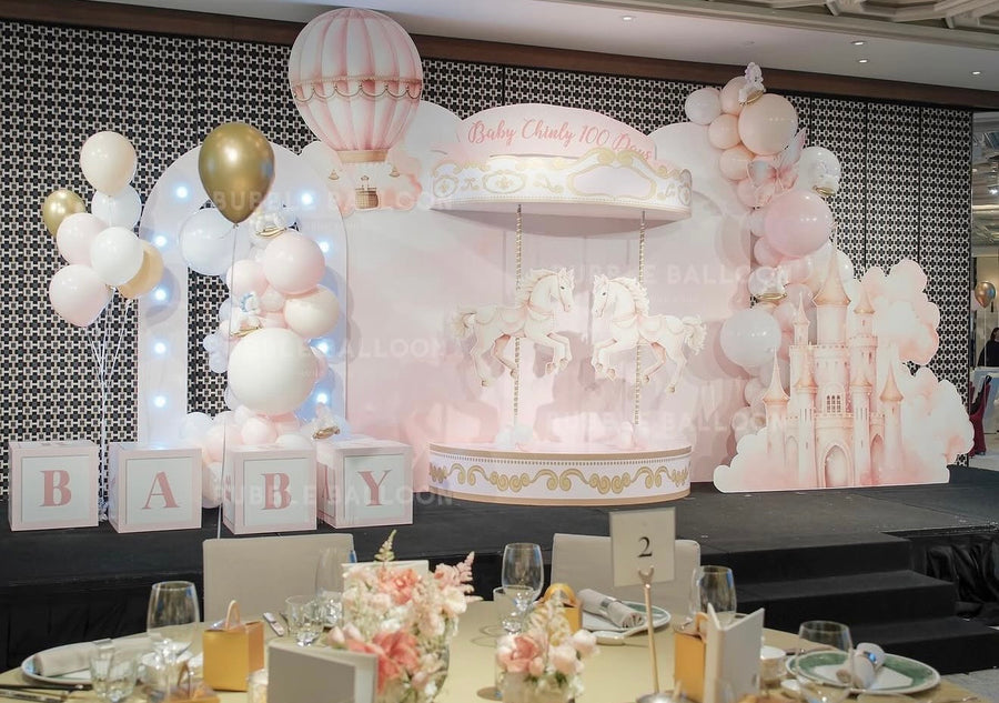Bubble Balloon HK 旋轉木馬與城堡主題佈置作品