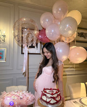 Load image into Gallery viewer, 夢幻粉調．專屬文字定制水晶氣球束 (Pink Dreamy Personalized Balloon Bunch)