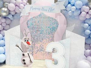 Frozen主題閃閃牆生日佈置套裝