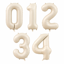 Load image into Gallery viewer, 奶油白數字鋁膜氣球 0、1、2、3、4｜40吋款