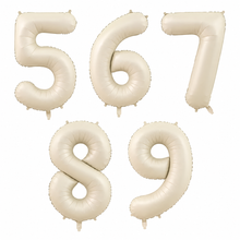 Load image into Gallery viewer, 奶油白數字鋁膜氣球 5、6、7、8、9｜40吋款