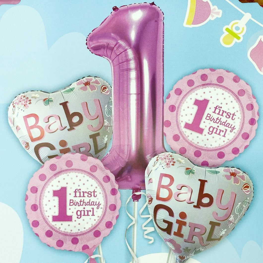 1 First Birthday Girl 鋁膜氣球